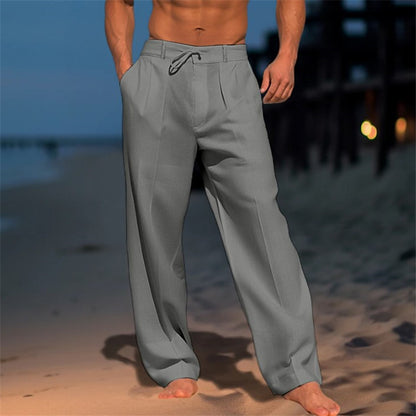 👖【Ograničeno vrijeme 40% 🔥】【S–3XL】😍 Muške lanene ležerne hlače, velika veličina, svilenkaste i mekane, prikladne za svakodnevni život i odmor