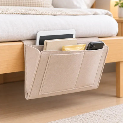 Compra 1 y llévate 1 gratis🛏️✨ Organizador Colgante para Cama de Fieltro | Bolsa de Almacenamiento Extra Resistente sin Taladro para Dormitorio