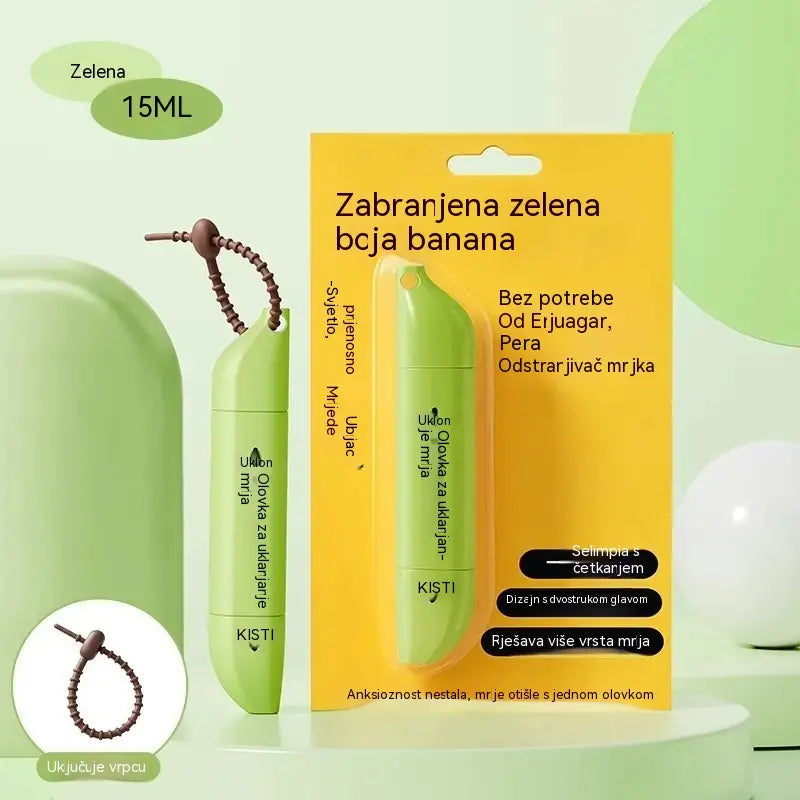 🔥【Kupite jedan, dobijte jedan gratis】🧼 Prijenosna olovka za uklanjanje mrlja s dva kraja ✨ Alat za hitno čišćenje odjeće (nije potrebno ispiranje); Lako uklanja mrlje od ulja, kave i druge mrlje