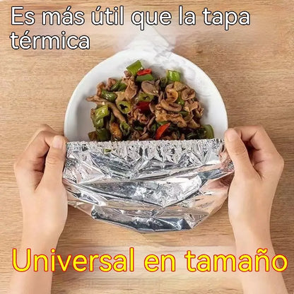 💥【50 piezas】🍎🔥 Cubierta aislante de papel de aluminio apto para alimentos