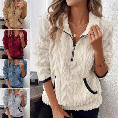 🔥Nový horúci výpredaj🔥【S-3XL】Dámska jesenná a zimná fleecová krátka mikina