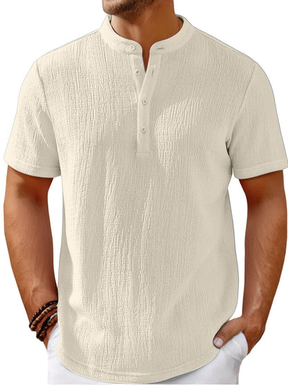✨50% popusta 【S-4XL】 Muške majice kratkih rukava, vrhunska tkanina, dizajn Henley ovratnika, udobne i elegantne, prikladne za svakodnevno nošenje.