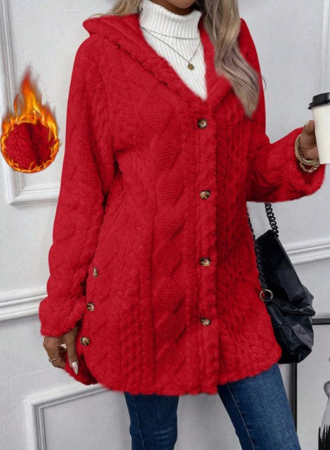 🔥【S-5XL】🍂☃️💖2025 Ženska jesensko/zimska dvostrana flis topla jakna s kapuljačom