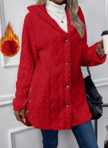 🔥【S-5XL】🍂☃️💖2025 Ženska dvostranska jakna s kapuco in podlogo iz flisa za prosti čas