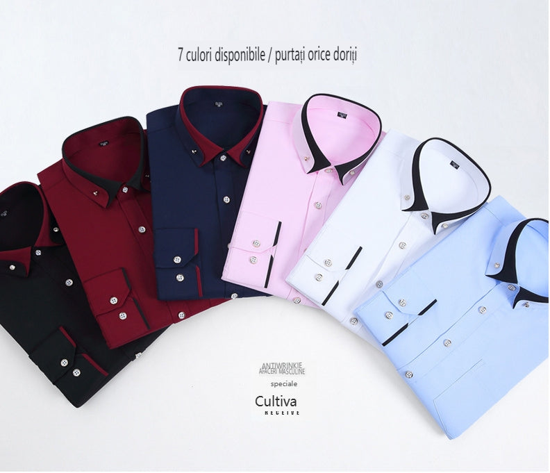 【S-4XL】👕Nowa oddychająca biznesowa koszula męska casual