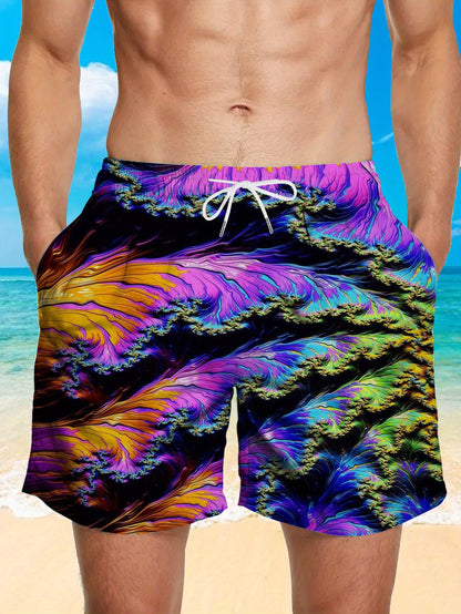 🔥🌴【S-6XL】Nove muške široke ležerne kratke hlače za plažu s geometrijskim printom/brzosušeće sportske hlače
