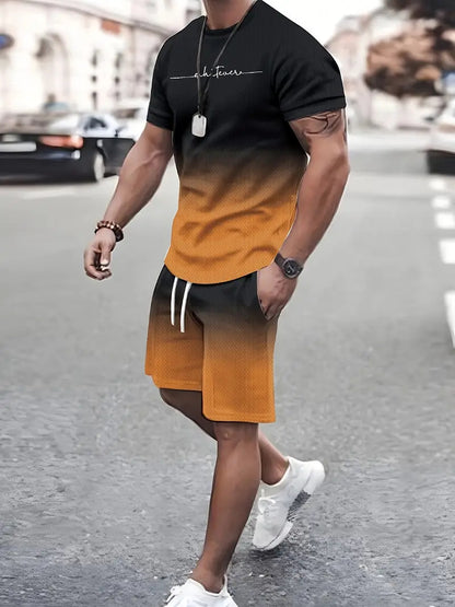 👔👖[Majica kratkih rukava + kratke hlače 🔥] [40-100 kg] Muška ljetna ležerna trenirka, veće veličine ✅️ Plaćanje pouzećem