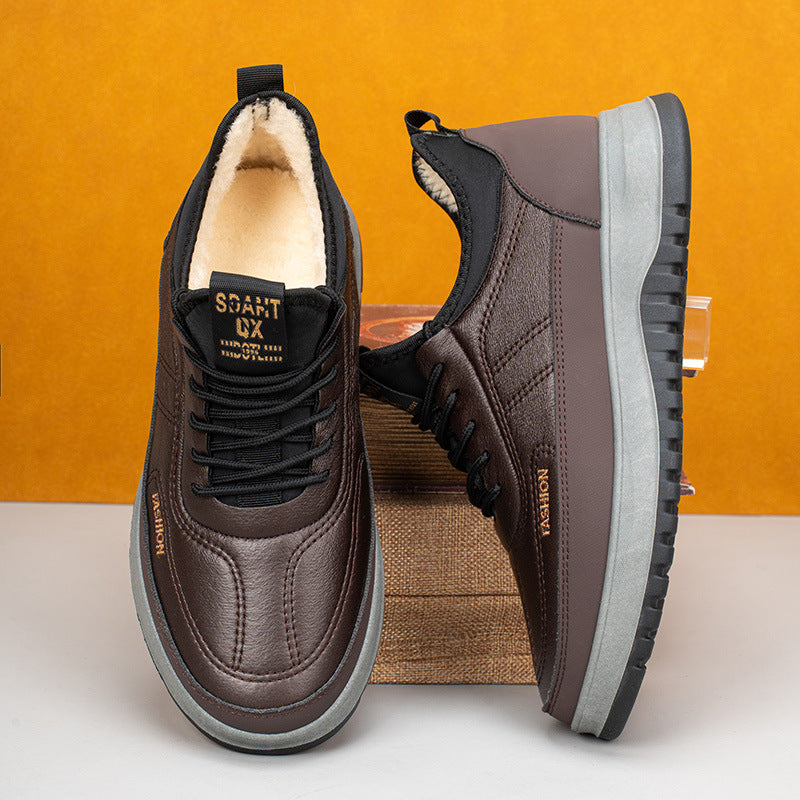 ⛄🔥【39-45】2025 Męskie zimowe buty sportowe, skóra naturalna, wodoodporne, miękka podeszwa i aksamit, nowe