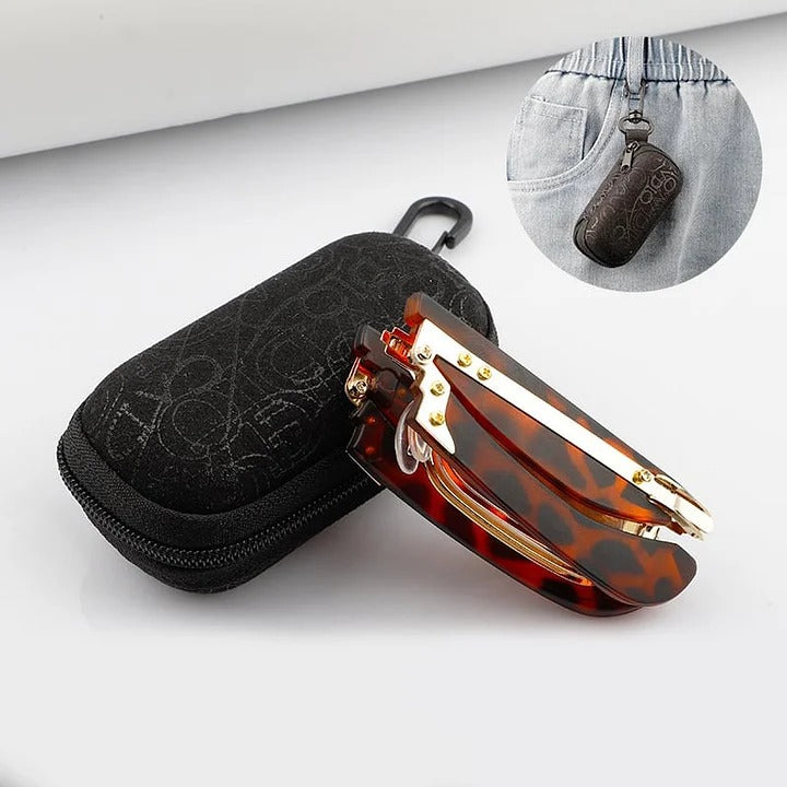 🔥【Platba při doručení🚚】Skládací brýle na čtení s anti-modrým světlem a pouzdrem