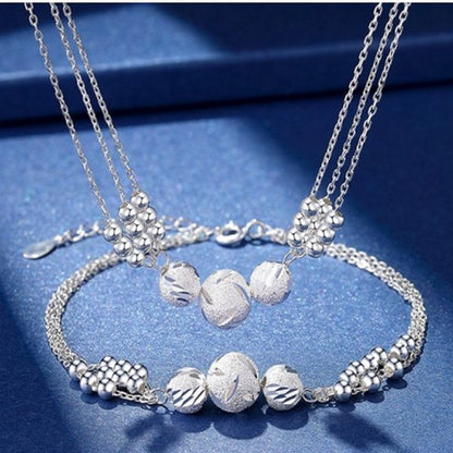 🔥【Kup jeden, a drugi dostaniesz gratis】🔥✨Lekki i luksusowy naszyjnik + bransoletka z koralików przynoszących szczęście