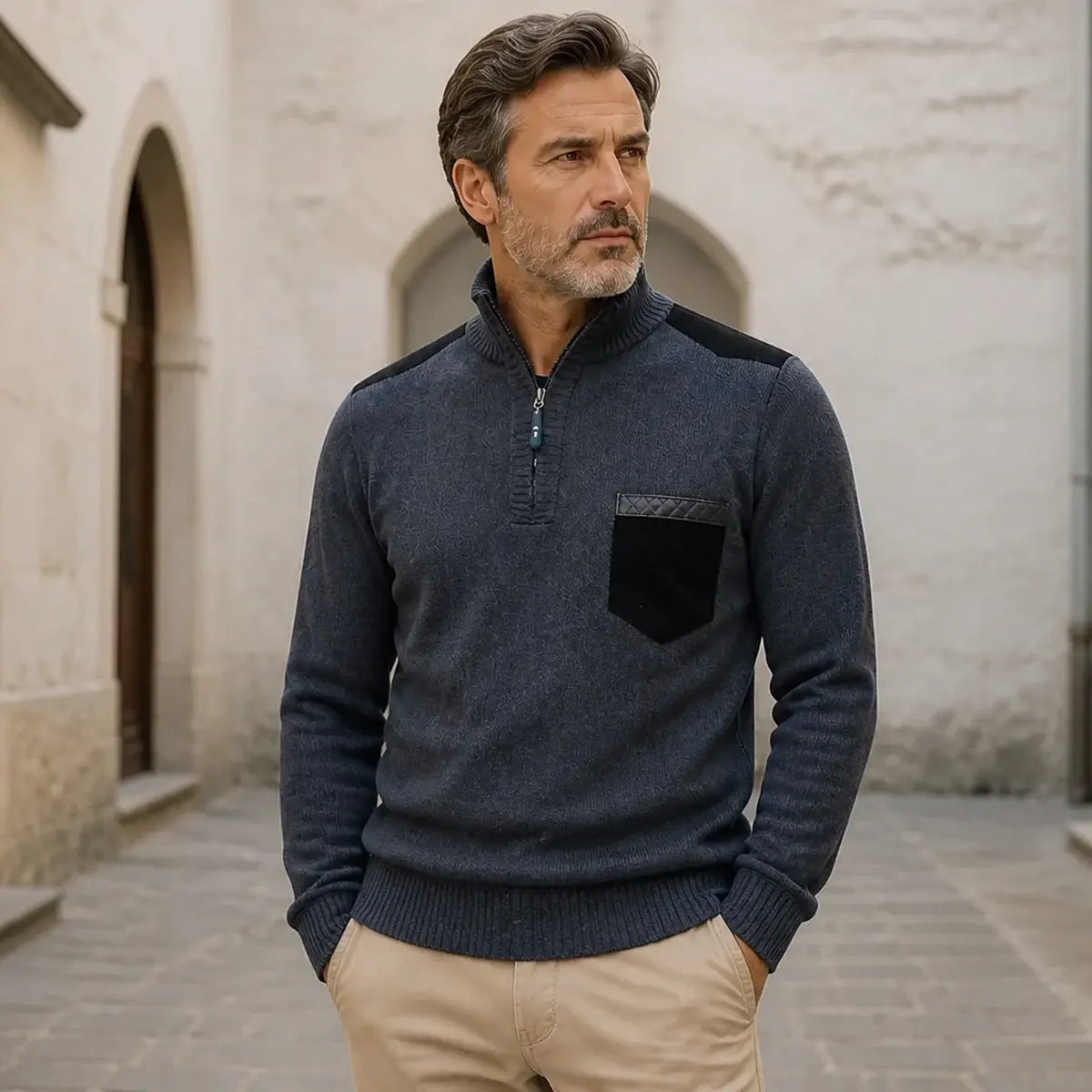 ❤️‍🔥【M-3XL】Jersey informal con cremallera para hombre, colección otoño/invierno