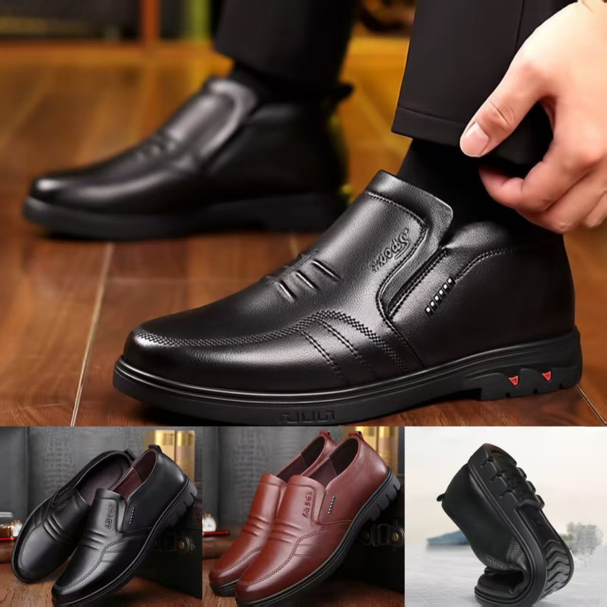 🏆 -55% OFF👞【39-44】2025 Muške ležerne sportske cipele, prava koža, mekani potplat, neklizajuće, prozračne