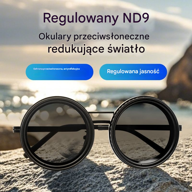 🔥😎Nowe okulary przeciwsłoneczne z 9-stopniową regulacją, odpowiednie do użytku na zewnątrz, wędkowania, jazdy samochodem i ochrony przed promieniowaniem UV
