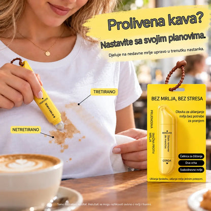 🔥【Kupite jedan, dobijte jedan gratis】🧼 Prijenosna olovka za uklanjanje mrlja s dva kraja ✨ Alat za hitno čišćenje odjeće (nije potrebno ispiranje); Lako uklanja mrlje od ulja, kave i druge mrlje