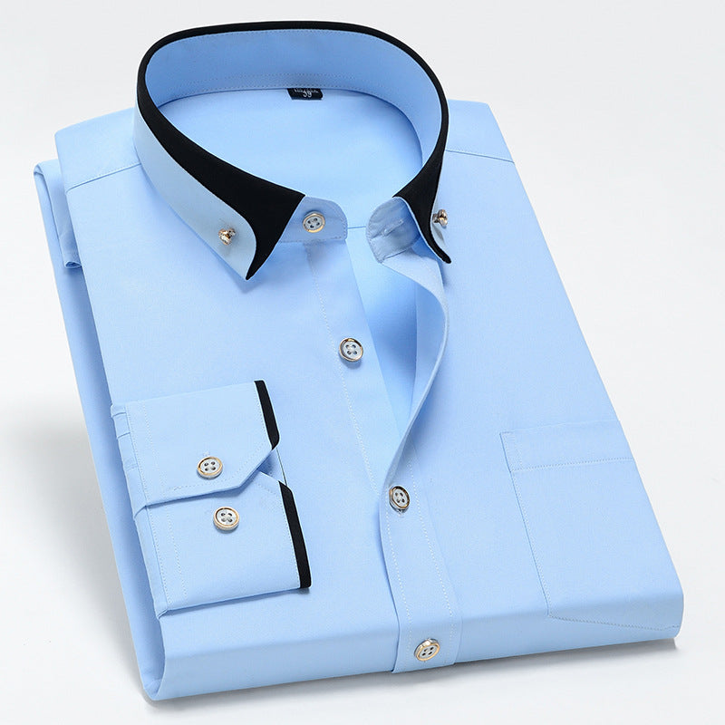 【S-4XL】👕Nowa oddychająca biznesowa koszula męska casual