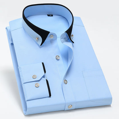【S-4XL】👕Nowa oddychająca biznesowa koszula męska casual