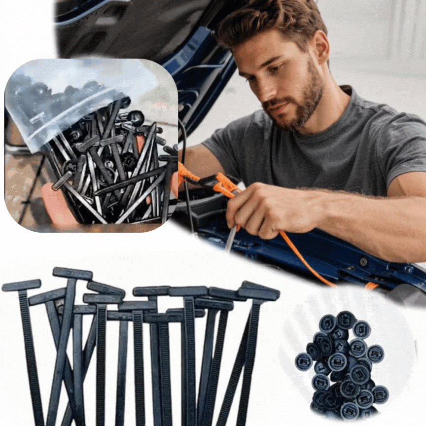🔧🚗【70】 Cataramă universală pentru bride de cablu din nailon multifuncționale