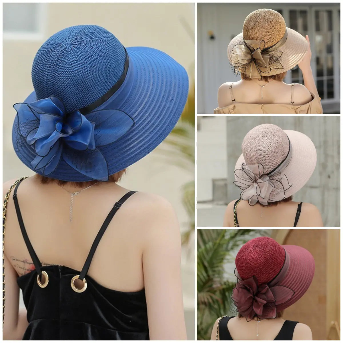 👒Nuevo sombrero de playa elegante y a la moda para mujer con protección solar.