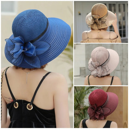 👒Nuevo sombrero de playa elegante y a la moda para mujer con protección solar.