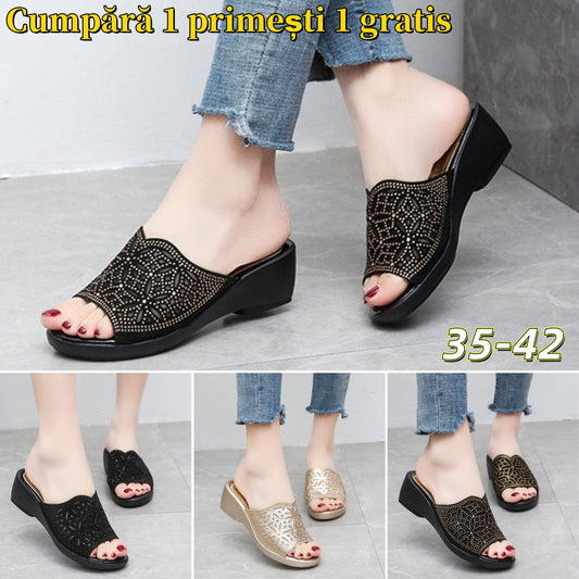 【Reducere pe timp limitat】👡【35-42】Papuci papuci antiderapanti confortabili de vara pentru femei. Se potrivește piciorului elegant și confortabil.