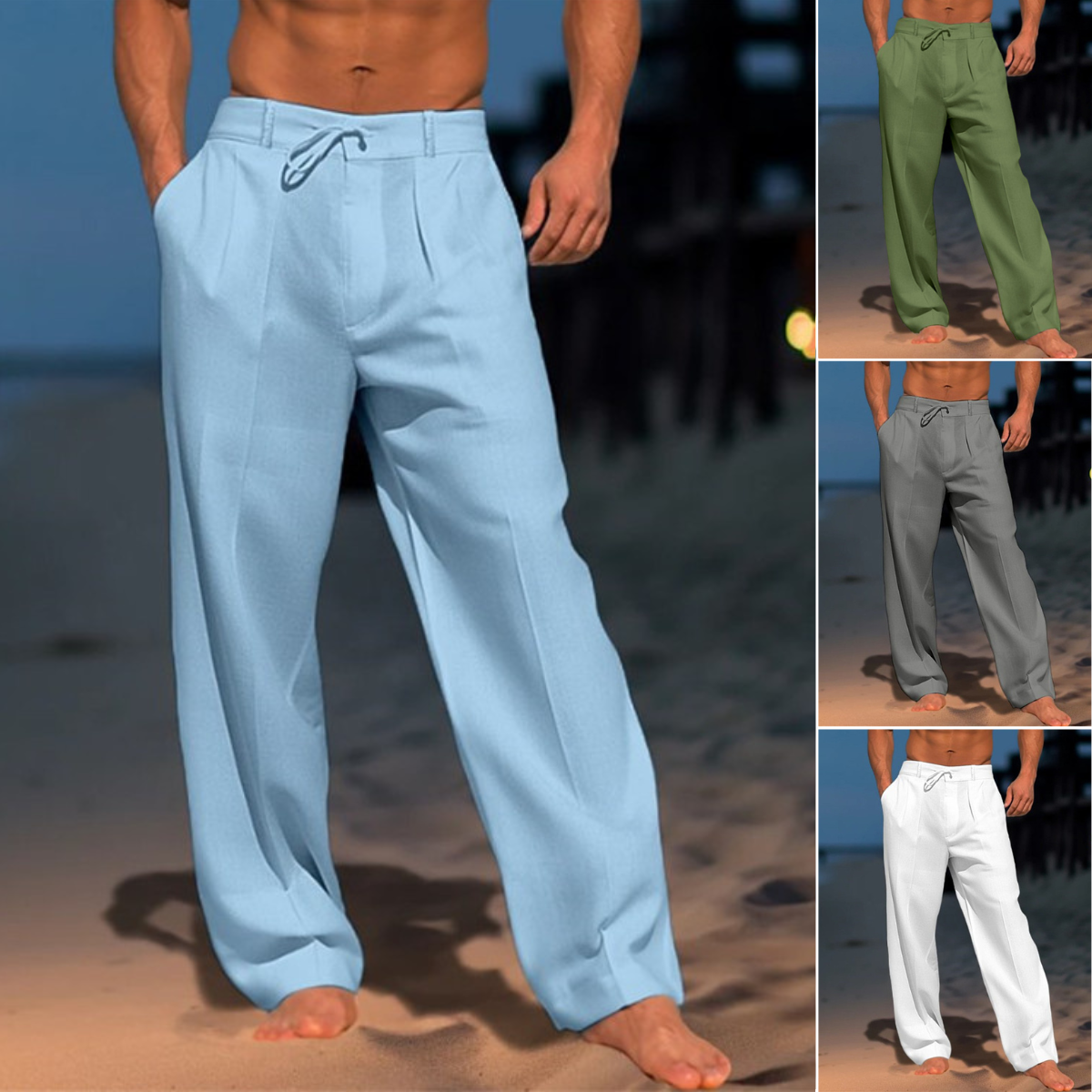 👖【Ograničeno vrijeme 40% 🔥】【S–3XL】😍 Muške lanene ležerne hlače, velika veličina, svilenkaste i mekane, prikladne za svakodnevni život i odmor
