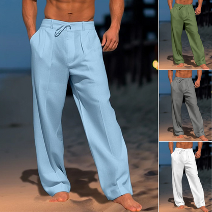 👖【Ograničeno vrijeme 40% 🔥】【S–3XL】😍 Muške lanene ležerne hlače, velika veličina, svilenkaste i mekane, prikladne za svakodnevni život i odmor