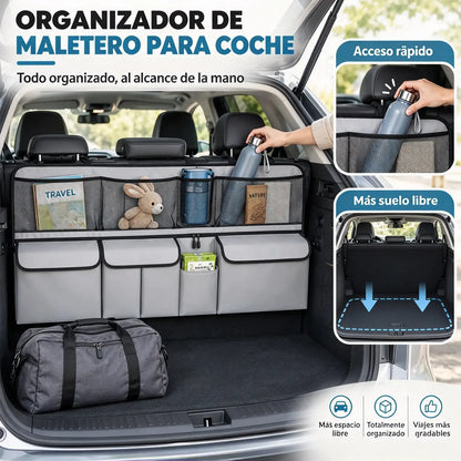 🚗 Organizador colgante para el maletero – ¡Libera espacio en el suelo del maletero y mantén todo organizado ✨📦