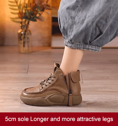 😍【36-41】Nove male kožne čizme za sport i slobodno vrijeme, martinke s debelim đonom, noge udobne i neumorne