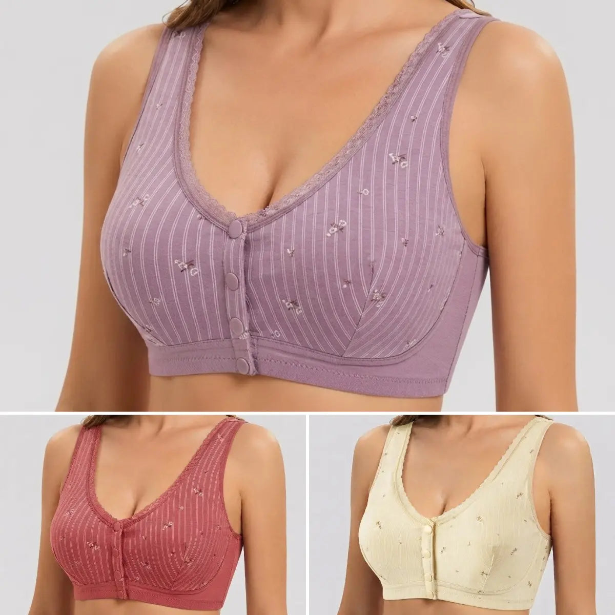 🔥[3 piezas — 49% de descuento, último día]🔥 Ropa interior fina, transpirable, sin aros ni costuras, tallas grandes
