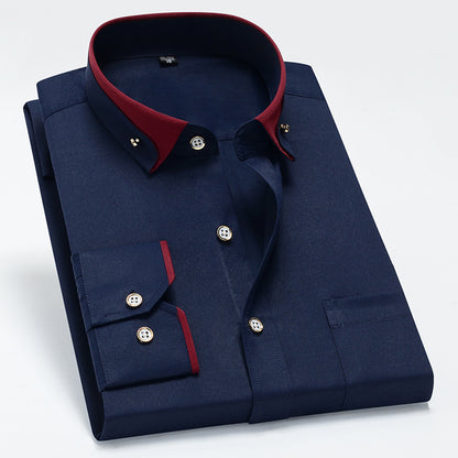 【S-4XL】👕Nowa oddychająca biznesowa koszula męska casual
