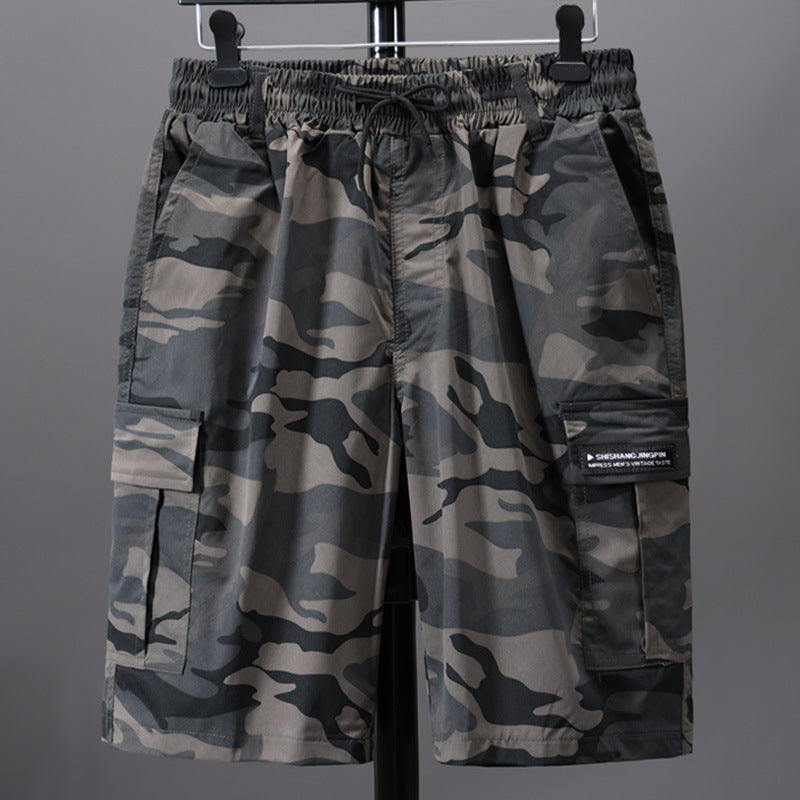 ⏳ 50% POPUSTA 👖【M-4XL】Muške ležerne, široke, maskirne, atletske kratke hlače za plažu, plus size, s elastičnom vezicom u struku.