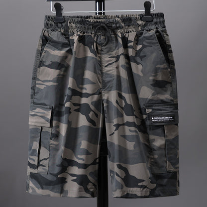 ⏳ 50% POPUSTA 👖【M-4XL】Muške ležerne, široke, maskirne, atletske kratke hlače za plažu, plus size, s elastičnom vezicom u struku.