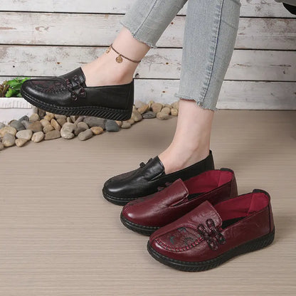 【35-42】Zapatos de mujer fabricados en piel auténtica, antideslizantes, impermeables y con una suela suave y cómoda.