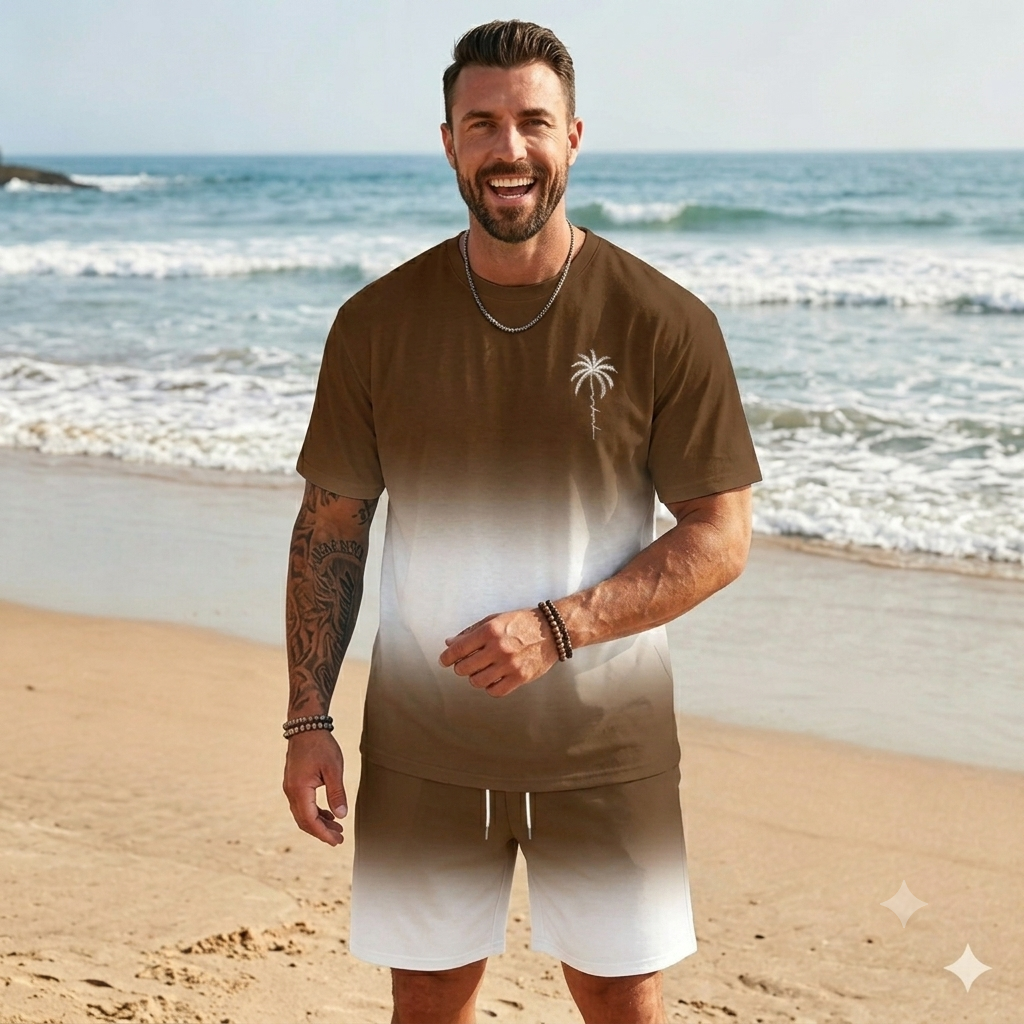 🌴【S-5XL】Novo ljetno muško modno odijelo s printom majice i kratkih hlača, širokog ležernog izgleda