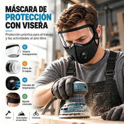 🧣【¡Compra uno, consigue uno gratis】🚴 Mascarilla Térmica Deportiva con Visor HD Desmontable – Protección contra Frío, Polvo y Viento para Ciclismo, Cortacésped y Ambientes Polvorientos 🛡️