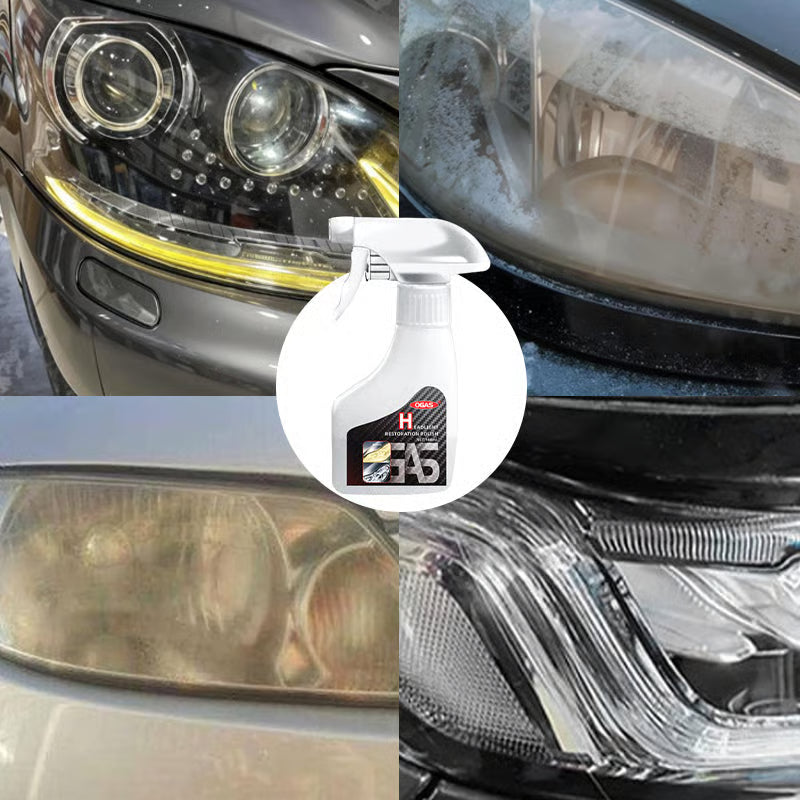 🔧🚗【Cumpără 1, primești 1 gratuit】Lichid de reparare a farurilor – Fără șlefuire (pulverizare, curățare, lustruire)