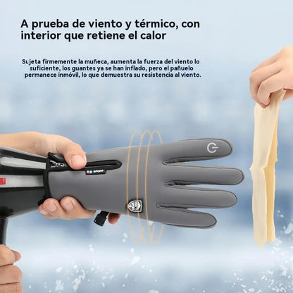 🔥🔥❄️⛷️Otoño e invierno al aire libre ciclismo escalada guantes de esquí cálidos guantes de lana impermeables a prueba de viento🧤