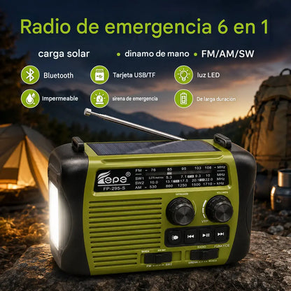 Linterna portátil multifuncional con radio AM 🏕️