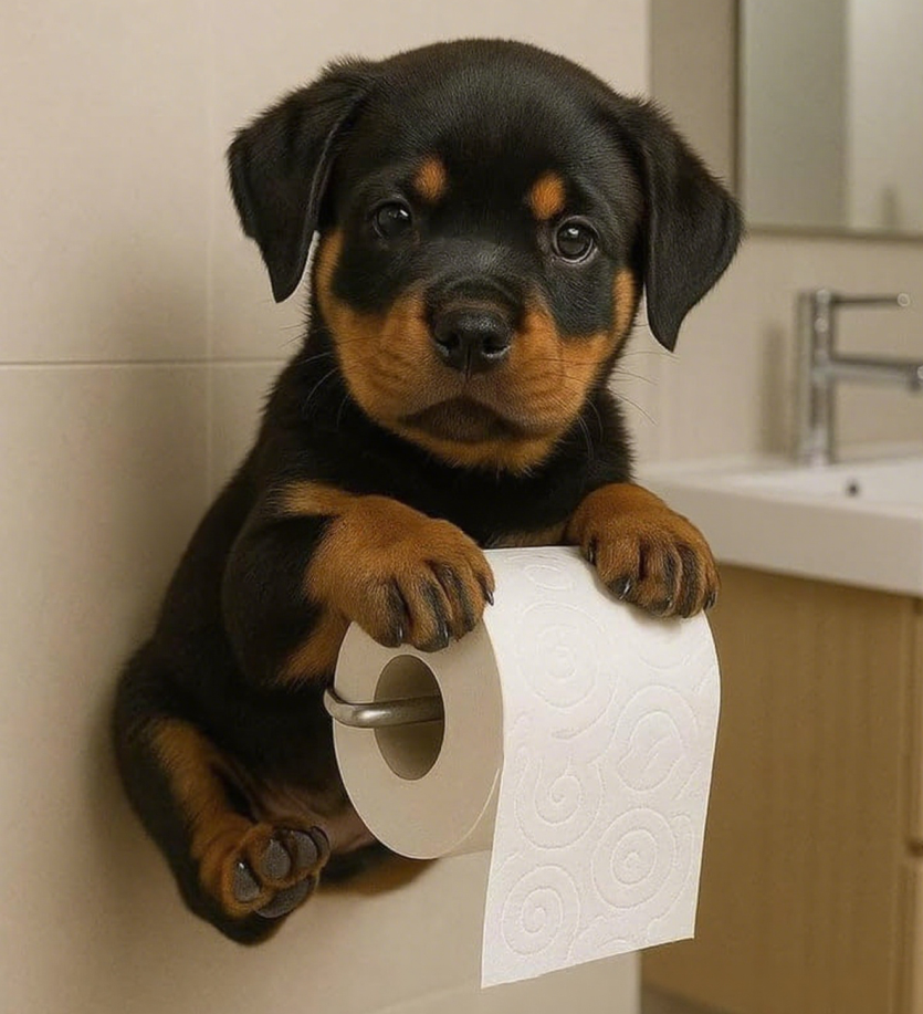 🐕Suport hârtie igienică cu tematică drăguță de cățeluș