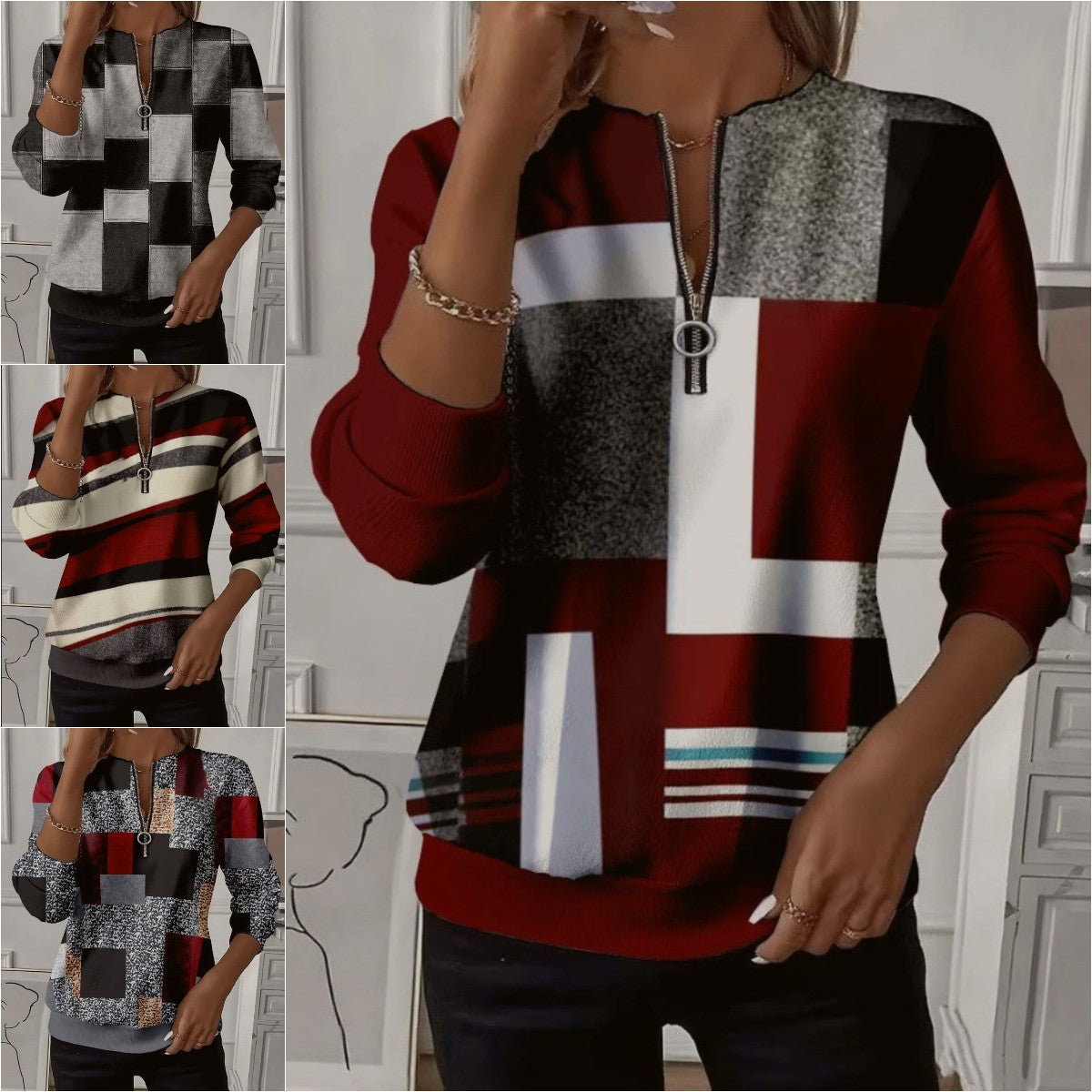 🔥【S-3XL】2026 Mikina s dlouhým rukávem a raglánovým potiskem