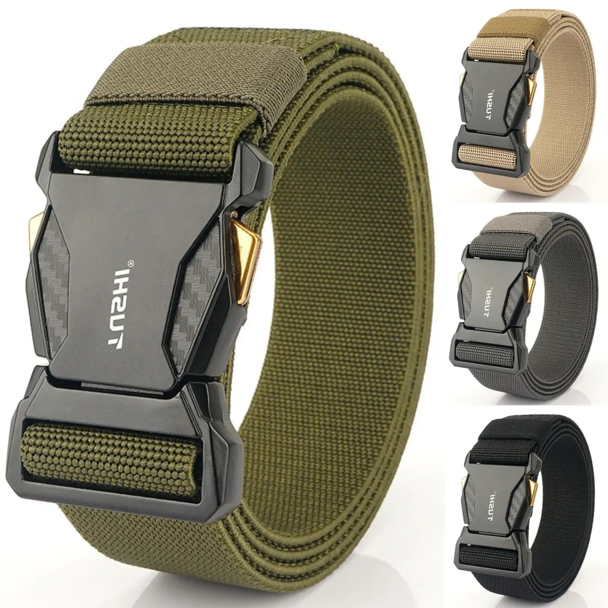 🔥50% de descuento【Largo 120cm】✅ Cinturón de hombre de alta elasticidad, adecuado para todas las ocasiones: viajes, negocios, ocio