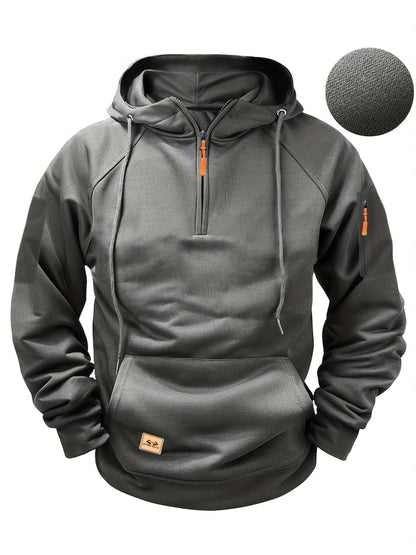 🔥✨ 【S-3XL】Nowa męska bluza z kapturem na jesień i zimę, luźnego kroju z polarową podszewką