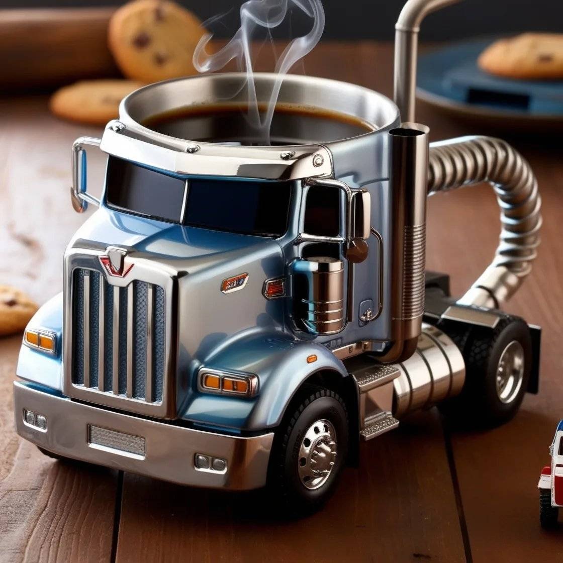 🚛【Kup jeden, drugi gratis】Ręcznie robiony kubek do kawy w kształcie ciężarówki