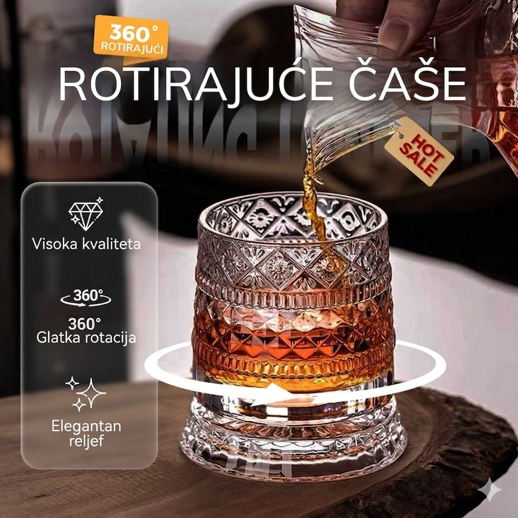 🍷💎Rotirajuća čaša za viski od 360°