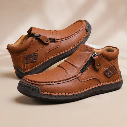 【38-48】Mocasines de conducción para hombre hechos a mano en piel – Puntera ancha, soporte para el arco