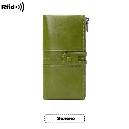 💼Multifunkční peněženka, ručně vyrobená z pravé kůže, kartáč proti krádeži, dvojitý zip