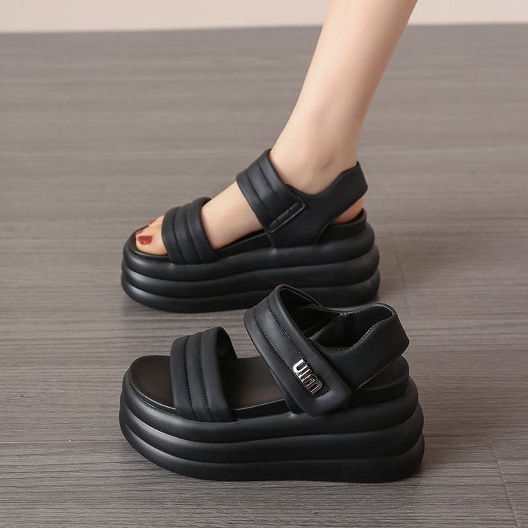【35-40】👠2025 lato nowe damskie miękkie sandały casualowe z grubą podeszwą
