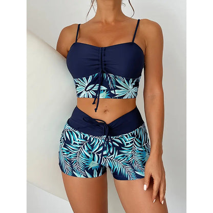 🏊‍👙【S-2XL】🌴 Costum de baie elegant, mărime mare, cu imprimeu