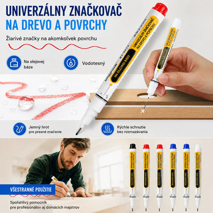 【Balenie 10 ks】🛠️ Rýchloschnúci permanentný popisovač na olejovej báze – Precízny tenký hrot na kov, plast, drevo a ďalšie materiály ⚡