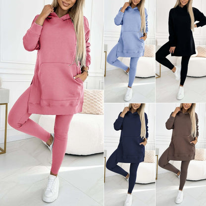 【S-3XL】Elegancki komplet damski składający się z bluzy i spodni